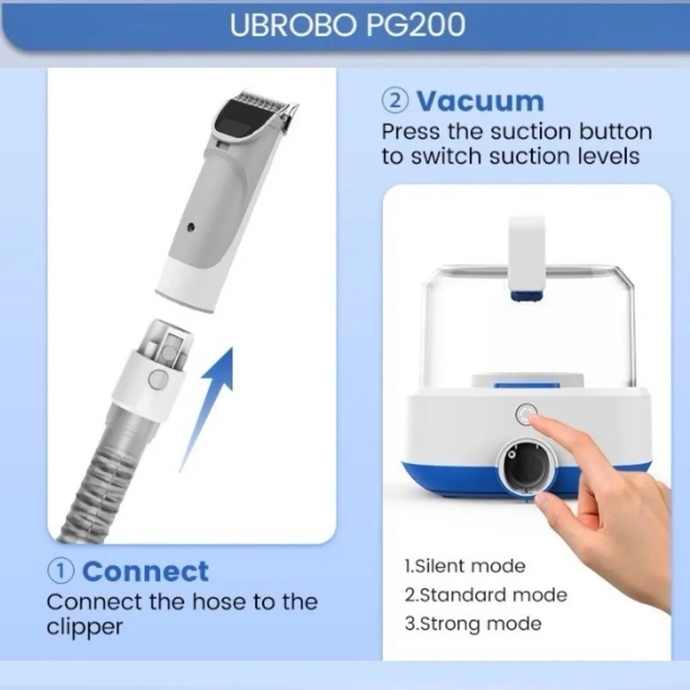 Pet Grooming Vacuum Kit Cordless w/ Attachments 🐾 AIRROBO PG200